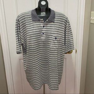 Vintage Gordie Howe Polo Golf Shirt Gray Striped Men’s Size XL Made In Canada